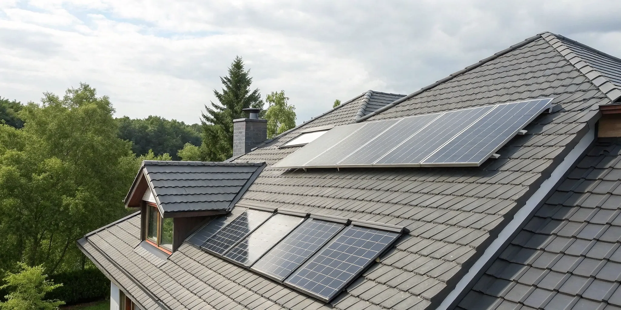 A new roof on a house, a key factor in determining how much a new roof costs.