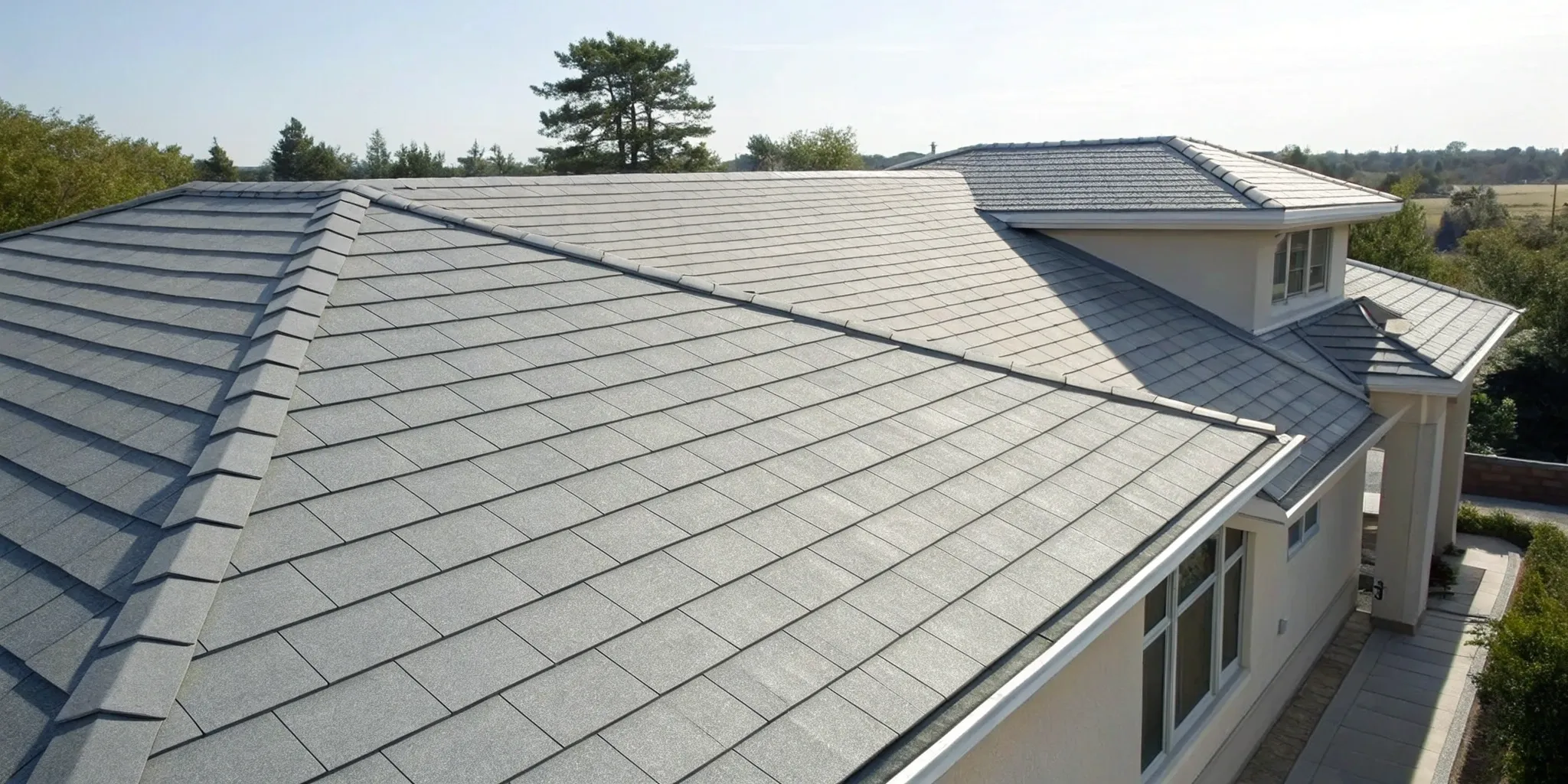 The average cost of a shingle roof replacement on a modern home.