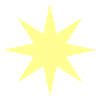Yellow star spinning.