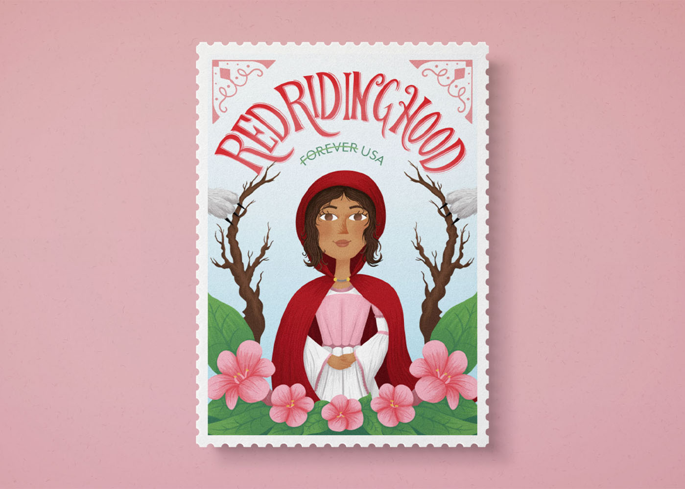 Red Riding Hood postage stamp