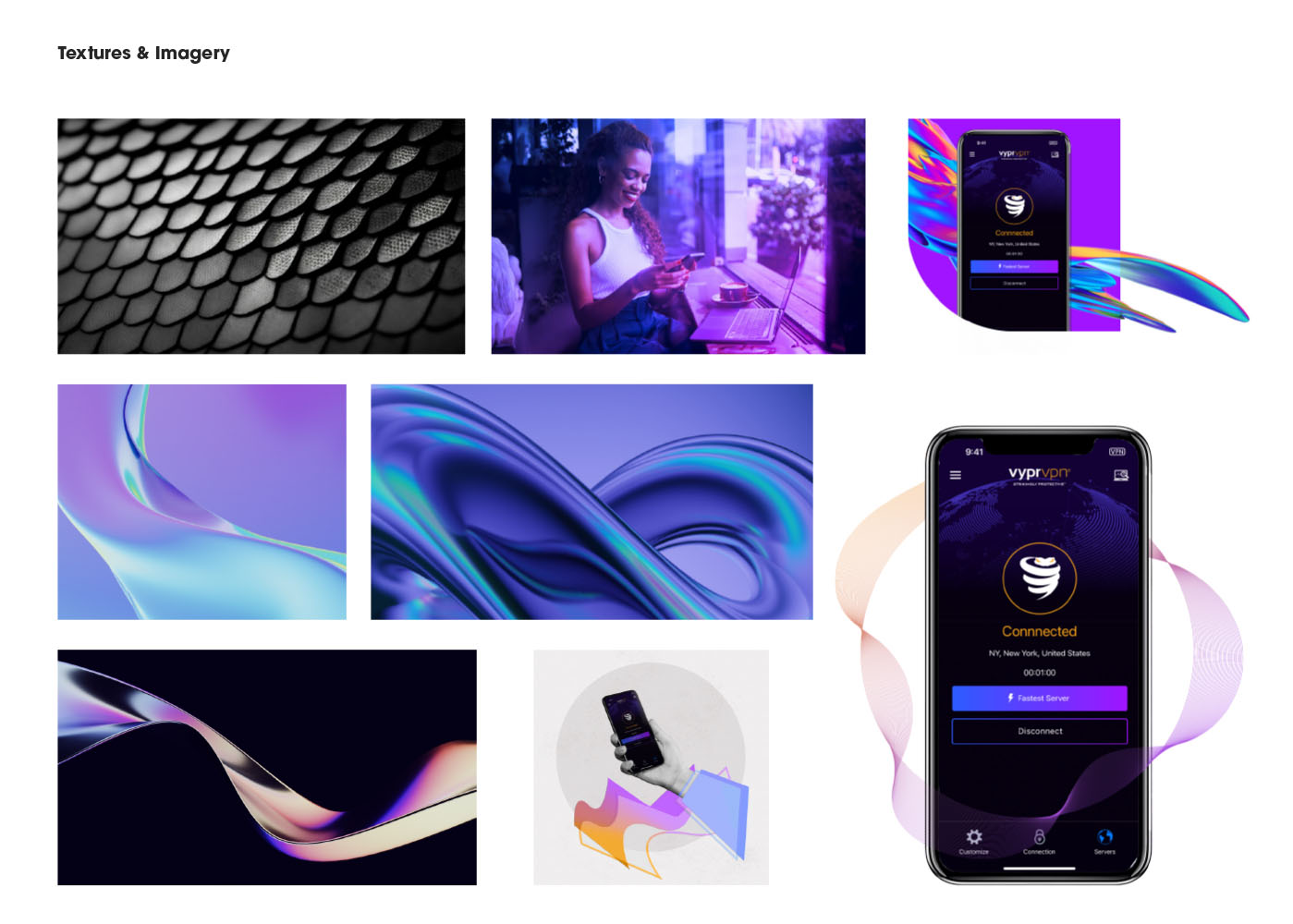 Moodboard of abstract images.