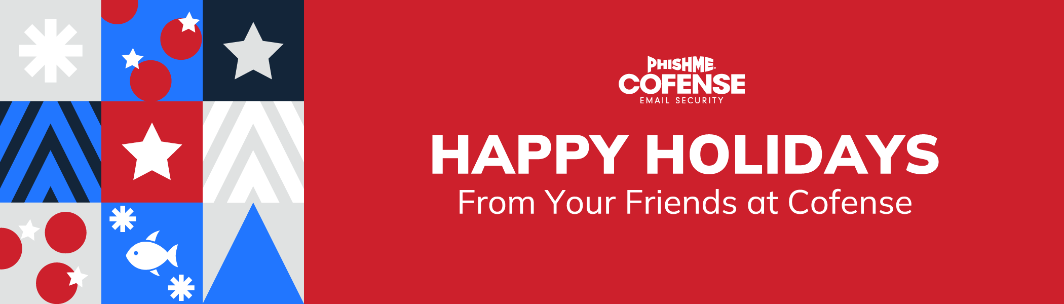Cofense holiday email header.