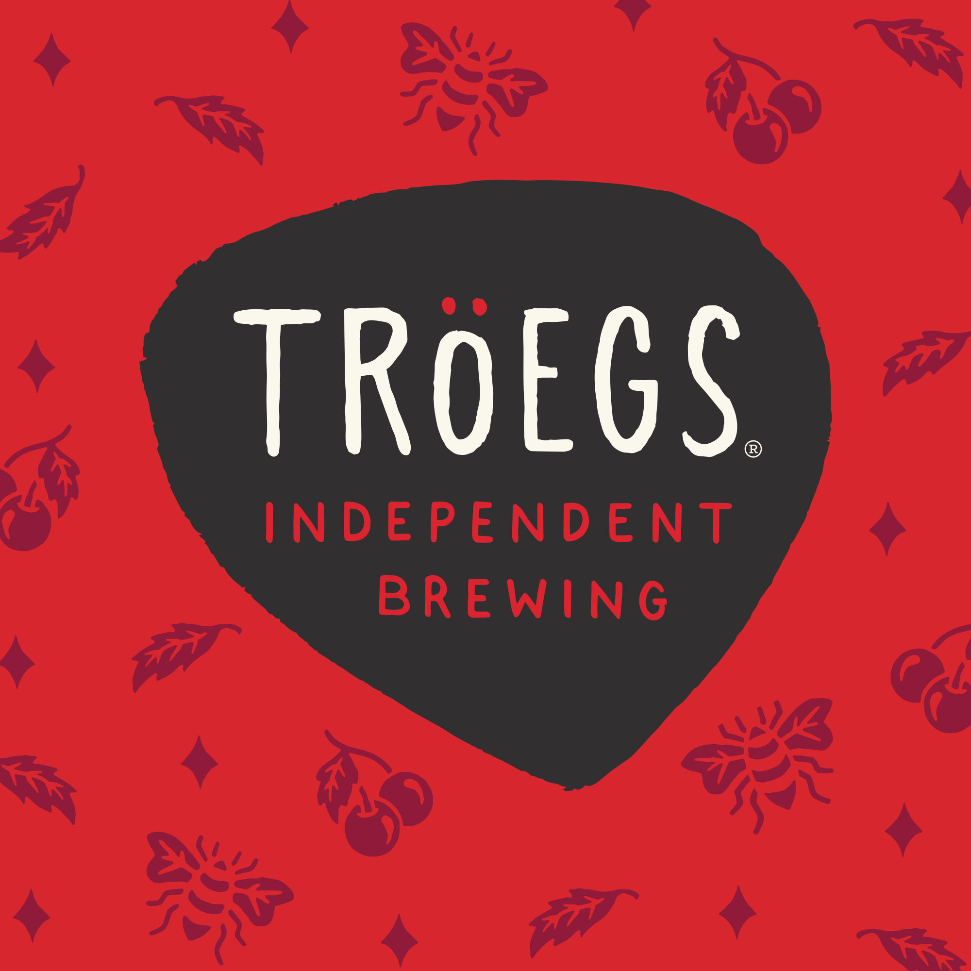 Tröegs logo with Mad Elf pattern.