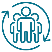 Icon representing customer trust, loyalty, and brand positioning