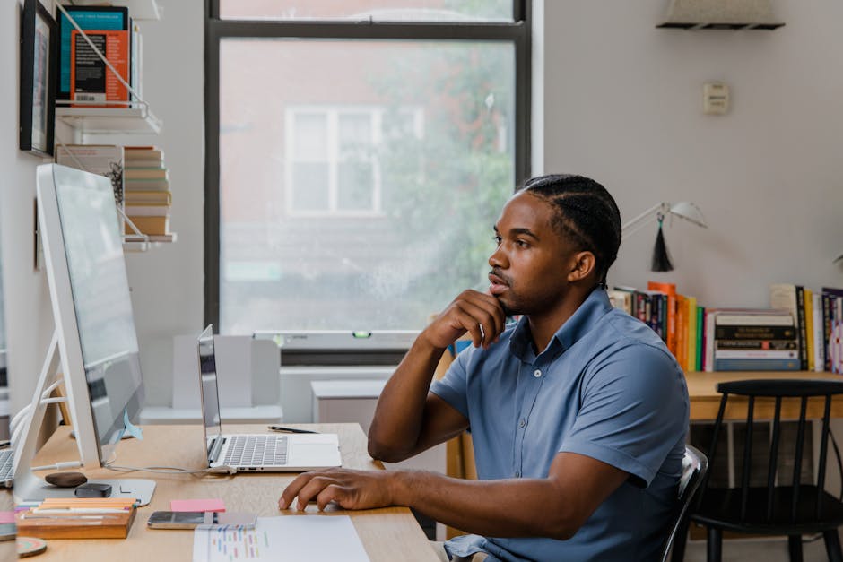 Recruiter at a home-office laptop weighing a cross-state W-2 placement