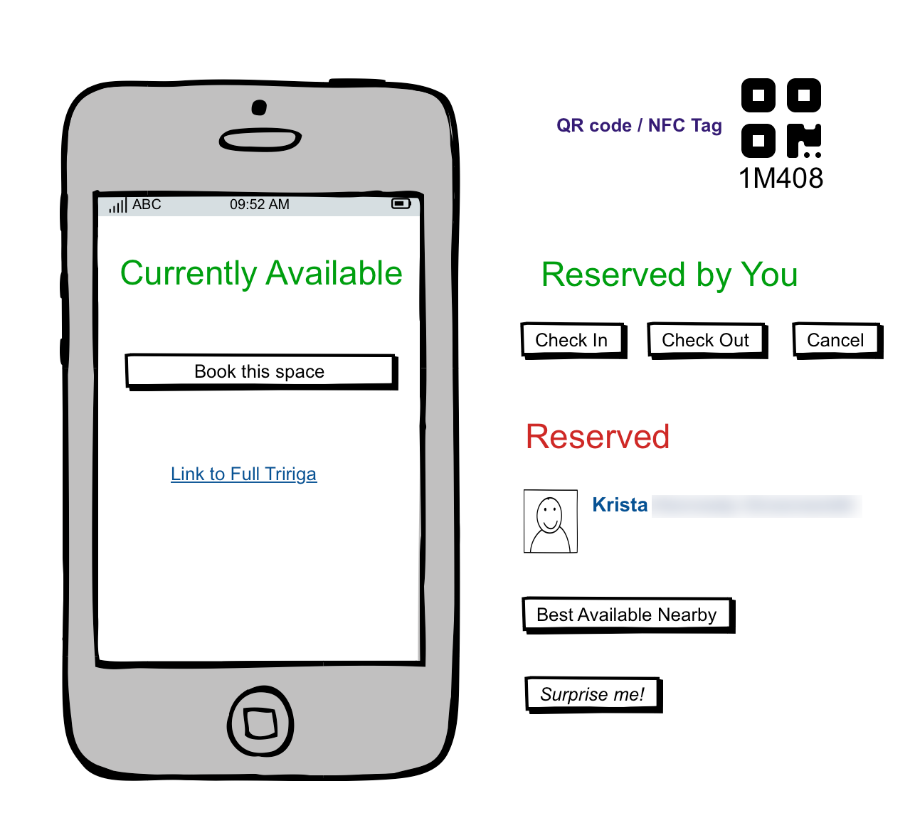 Draft of QR code concept.