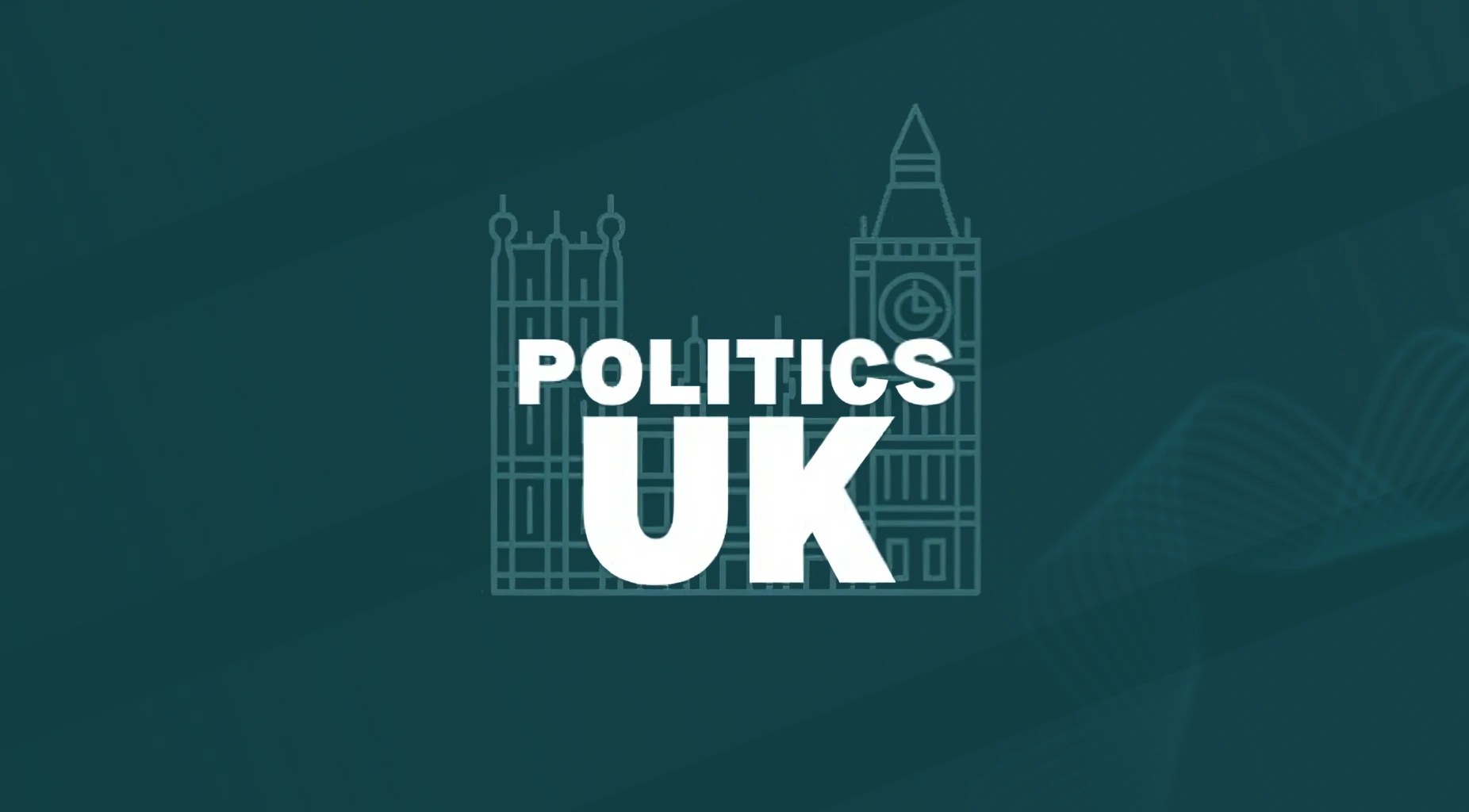 Politics UK logo in dark green background