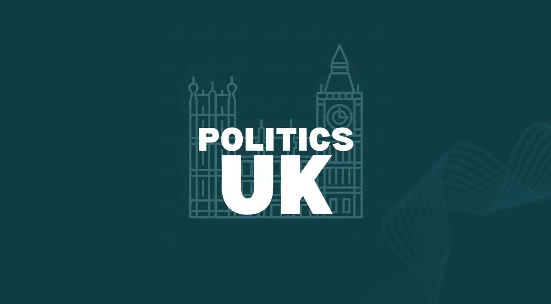Politics UK logo in dark green background
