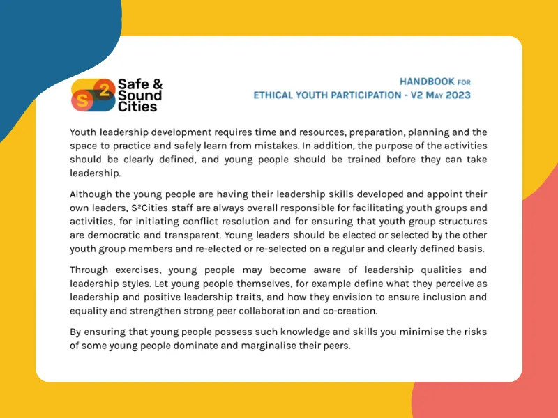 Handbook for Ethical Youth Participation