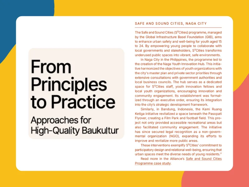 S²Cities Feature in World Economic Forum's Davos Baukultur Alliance's Principle to Practice: Approaches for High-Quality Baukultur