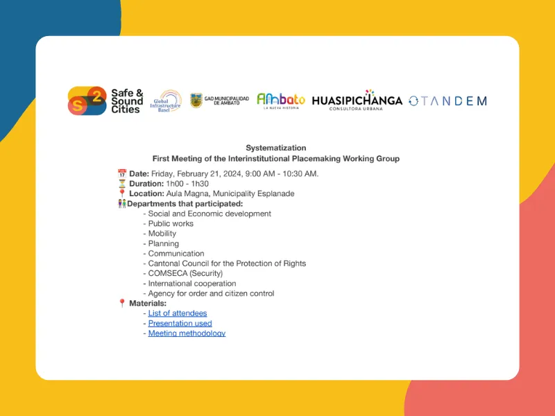 Interinstitutional Placemaking Working Group Report