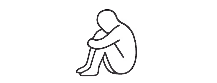 Illustration d'un personnage recroquevillé