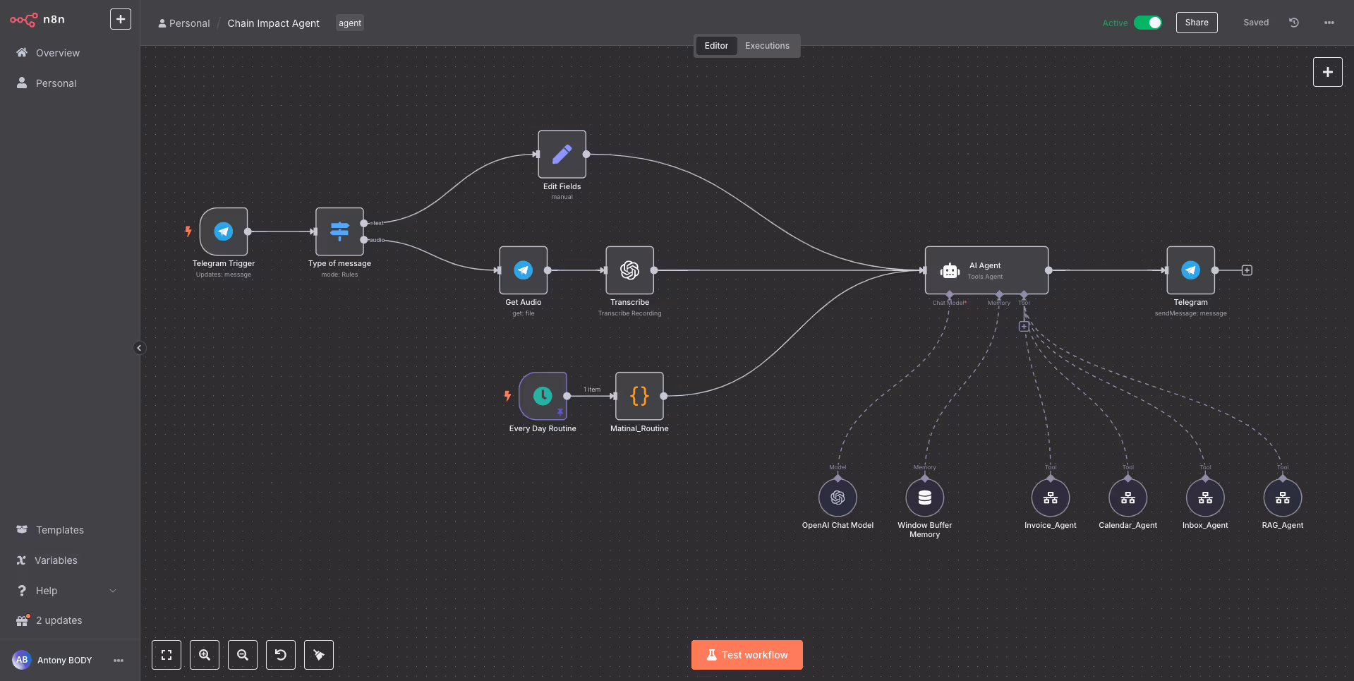 n8n agent workflow