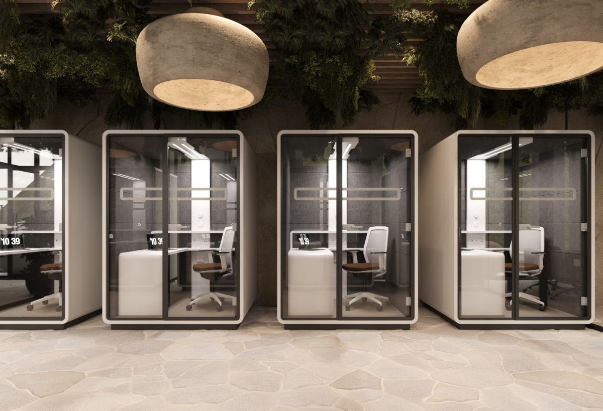 Work pods of the co-working space — Sunny Moon Phuket, Nai Harn