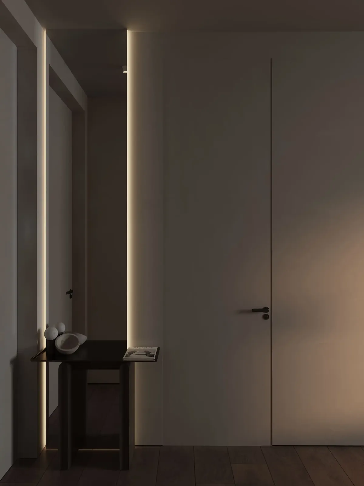 Entrance hall with console and wall lighting — Sunny Moon Phuket, Nai Harn