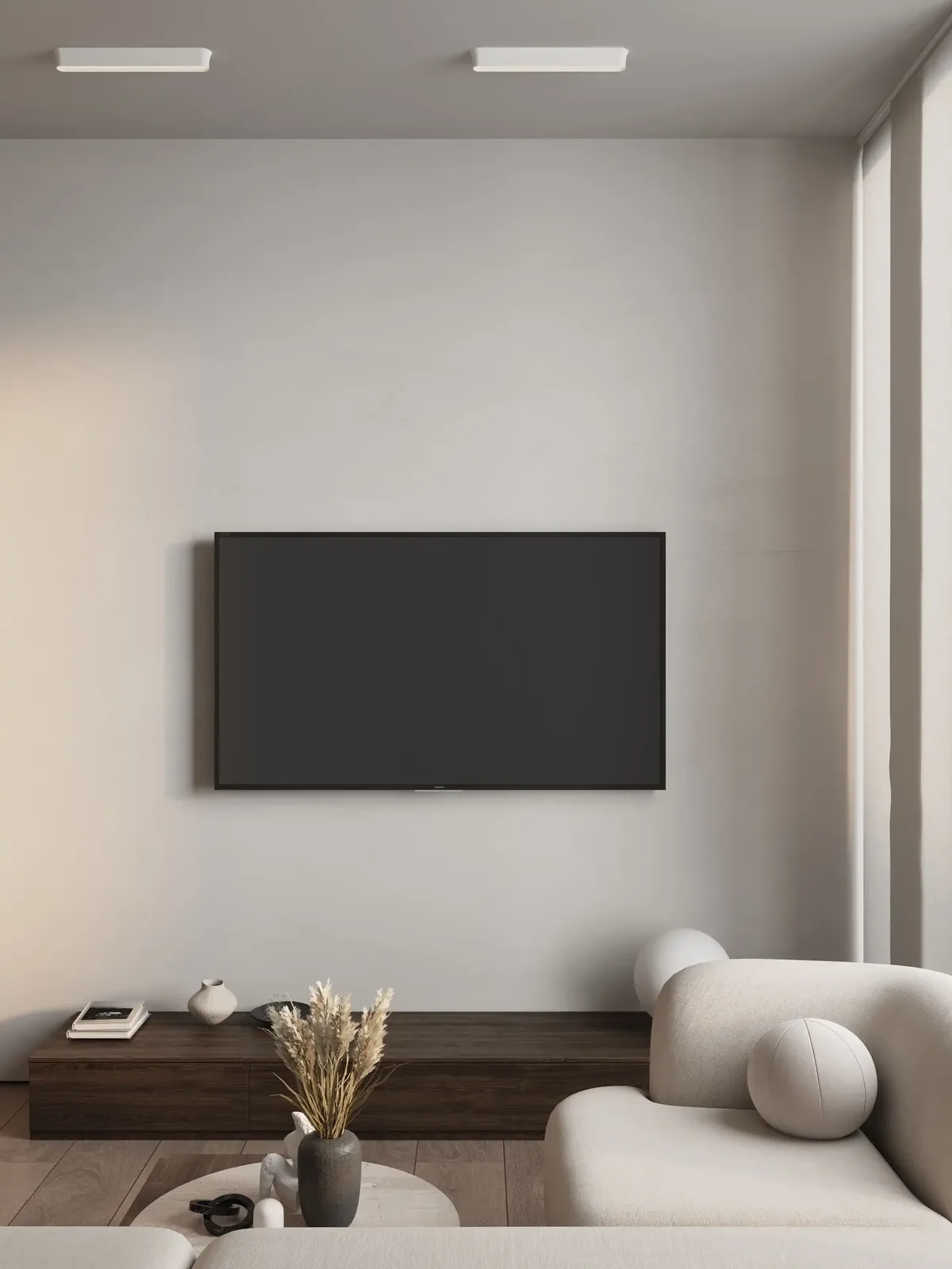 Living room with TV and soft sofa — Sunny Moon Phuket, Nai Harn