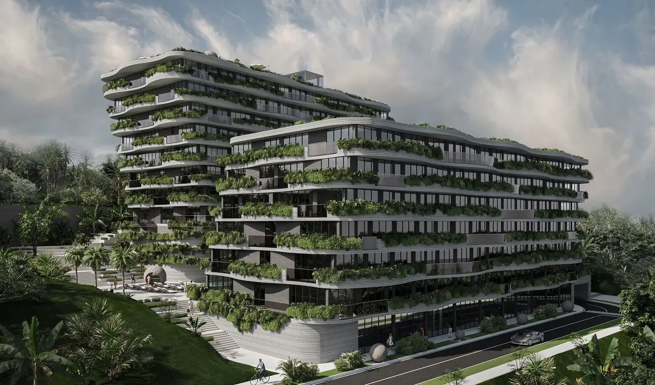 Building with planted terraces — Sunny Moon Phuket, Nai Harn