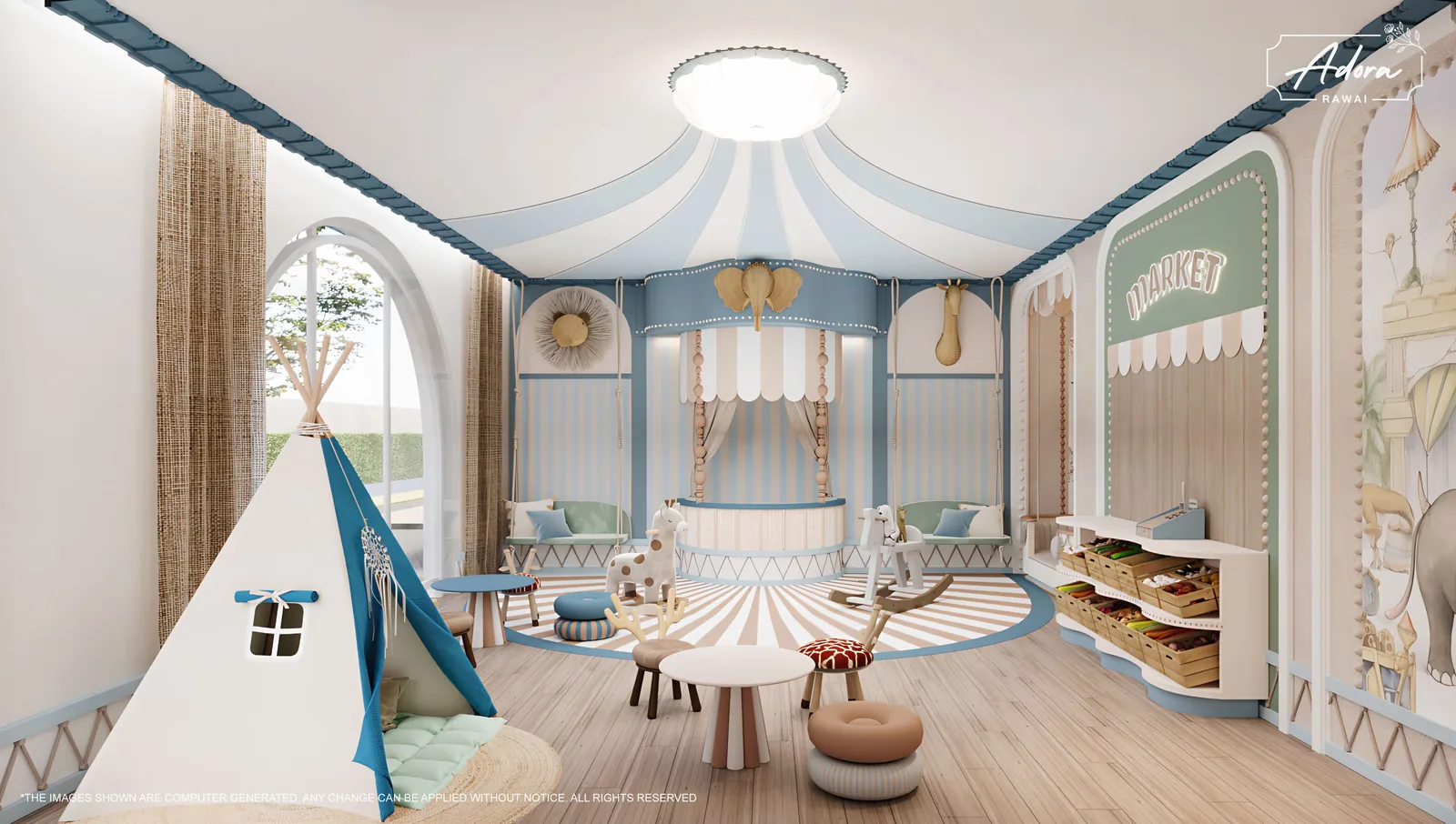 Kids playroom with teepee — The Title Adora, Rawai
