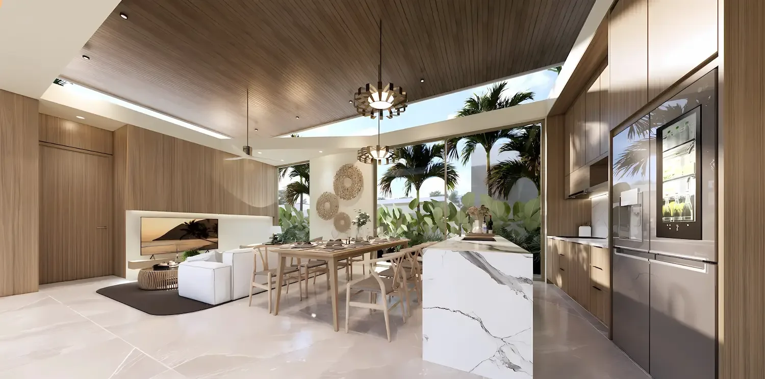 Кухня с островом и обеденной зоной — Aileen Villas Phase 6, Банг Тао