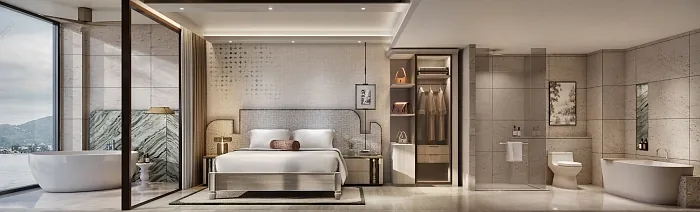 Спальня с ванной за стеклянной перегородкой — InterContinental Residences Kamala Beach, Камала
