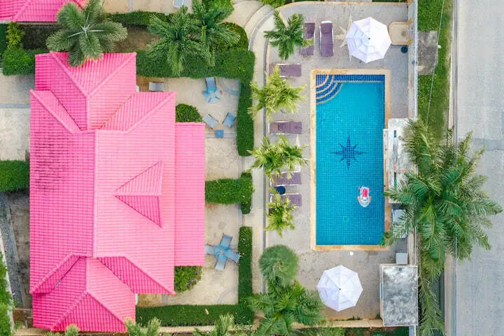 Tropical Private Bungalow, Раваи — бассейн строго сверху