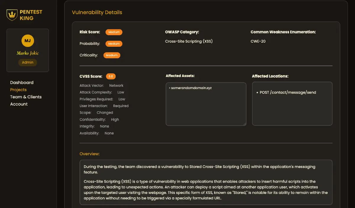 Penetration Testing Platform - Pentest King
