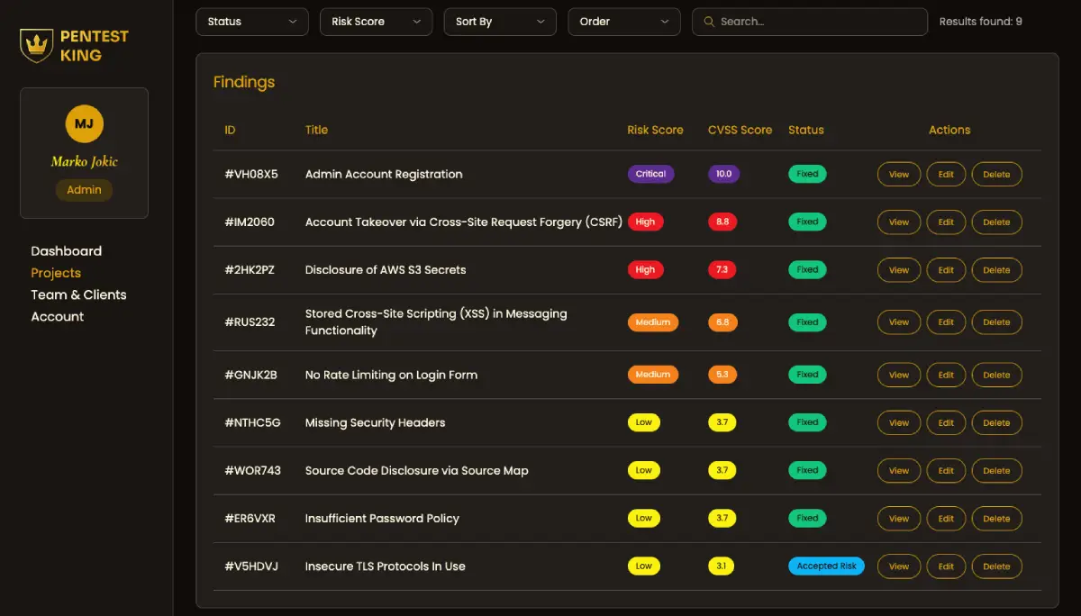 Penetration Testing Platform - Pentest King