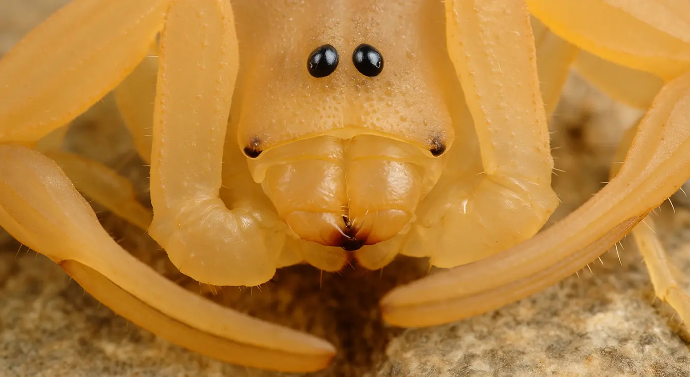 closeup on scorpion eyes
