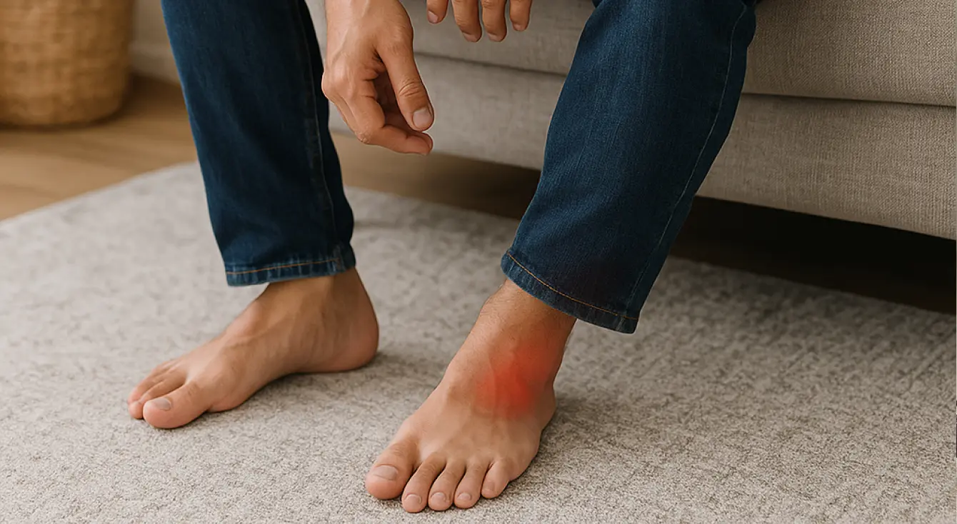 scorpion sting on a foot
