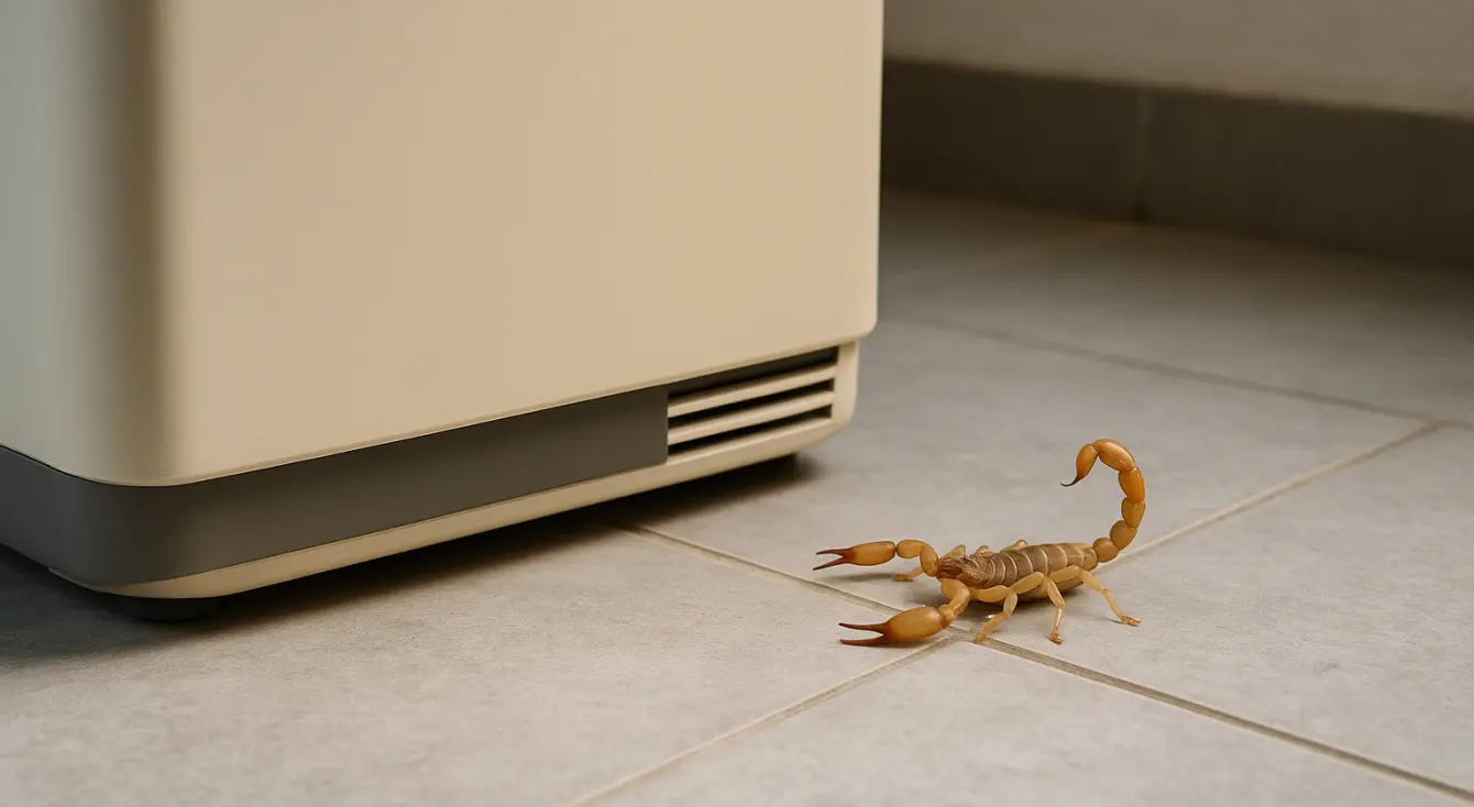 scorpion near a humidifier