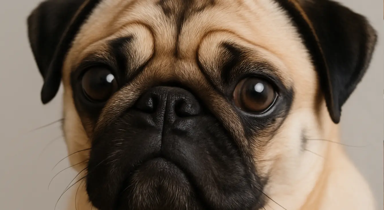 a pug's face