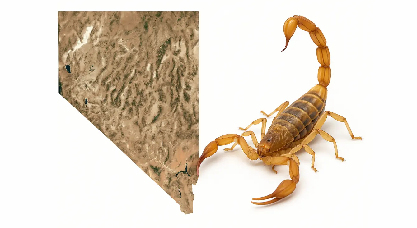 scorpion and map of Nevada