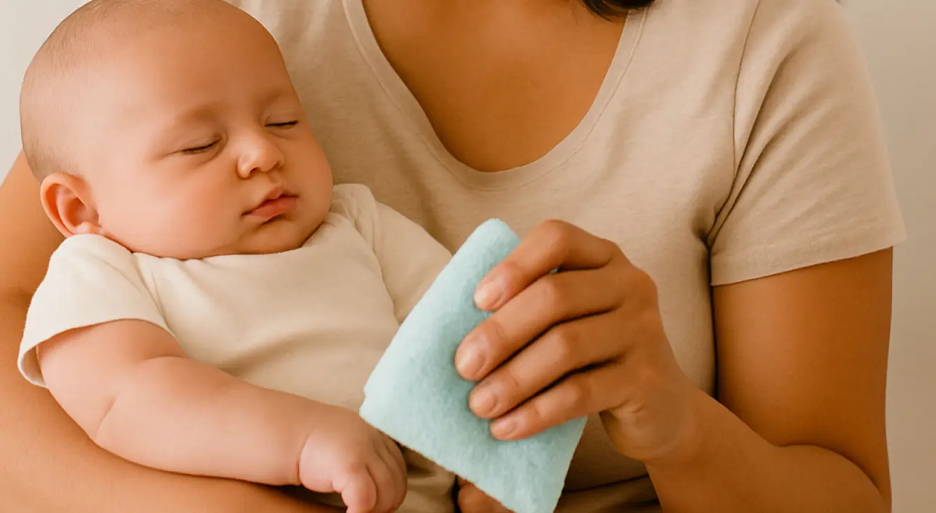 cold compress on an infant