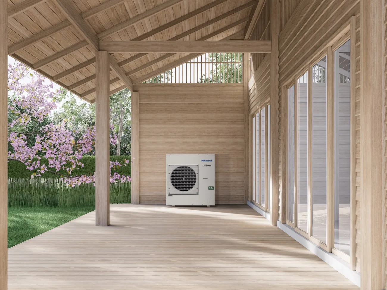 Terasse mit Wärmepumpe