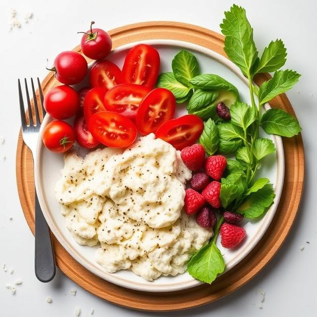 Balanced plate promoting best way to lose weight without exercise.