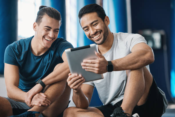 Personalized weight loss plans for men displayed on a digital tablet