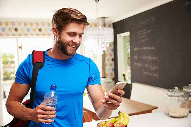 Man tracking his hormone levels while following a hormone-based nutrition plan