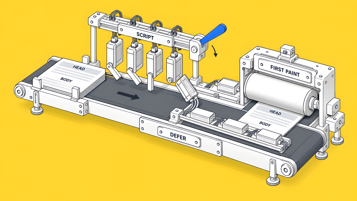 Isometric illustration for: How Do You Fix Render-Blocking Scripts on a Webflow Site?