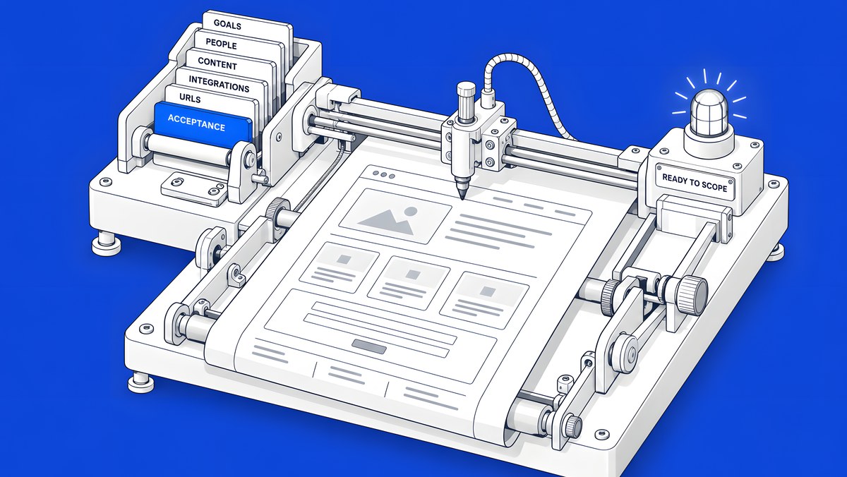 Isometric illustration for: How Do You Write a Website Brief for a Webflow Project?