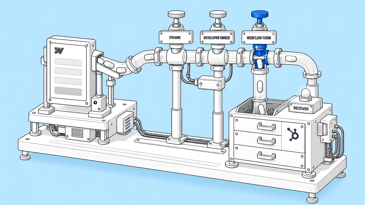 Isometric illustration for: Webflow Forms or HubSpot Forms: Which Should Capture Your Leads?