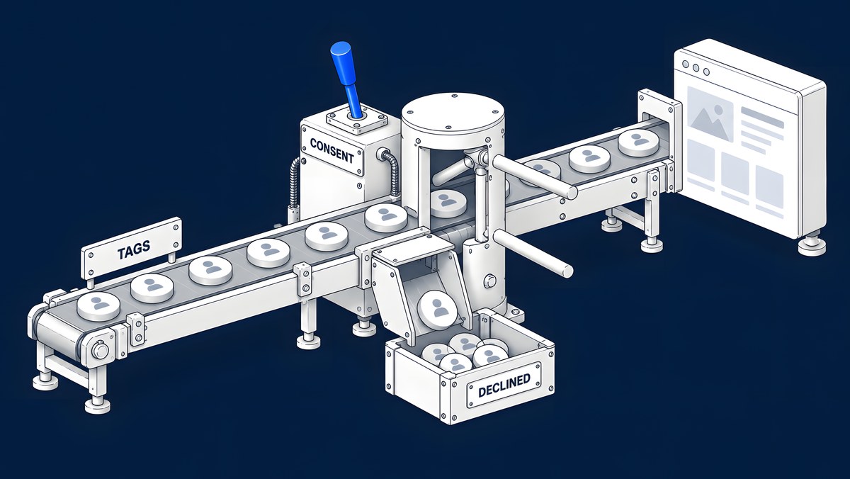 Isometric illustration for: How Do You Set Up Cookie Consent and Tracking on a Webflow Site?