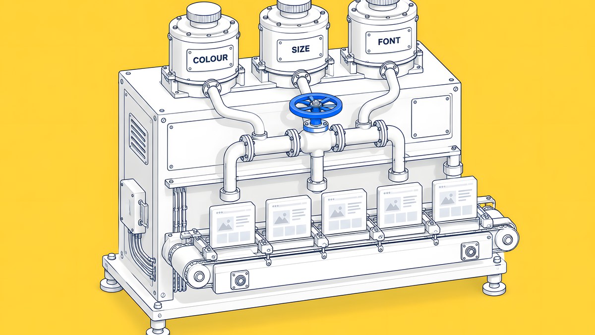 Isometric illustration for: How Do You Build a Variable-Based Style Guide in Webflow?