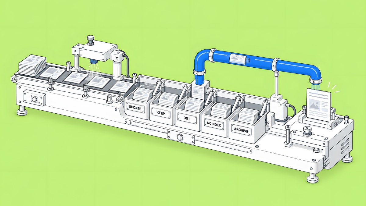 Isometric illustration for: Should You Delete, Redirect or Noindex Old Pages on a Webflow Site?