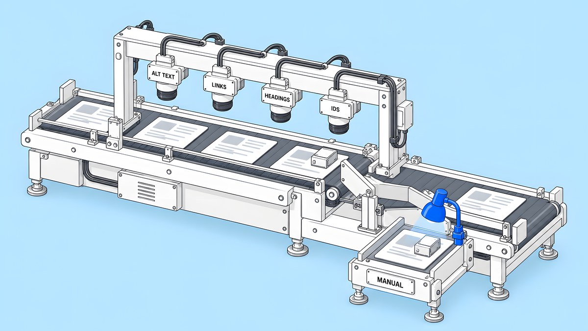 Isometric illustration for: How Do You Run an Accessibility Check on a Webflow Site?