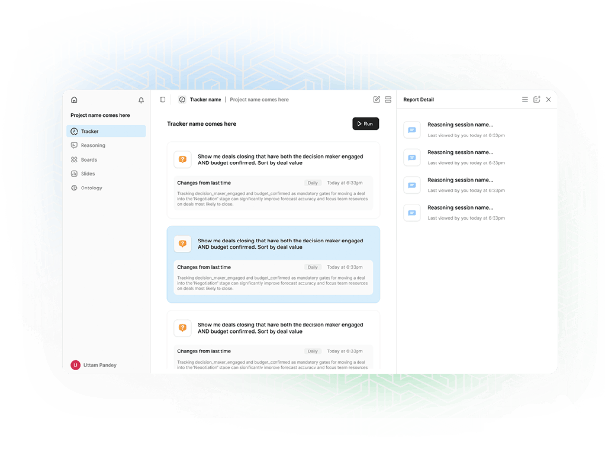 Interactive Decision Board showing trade-offs and impact scores