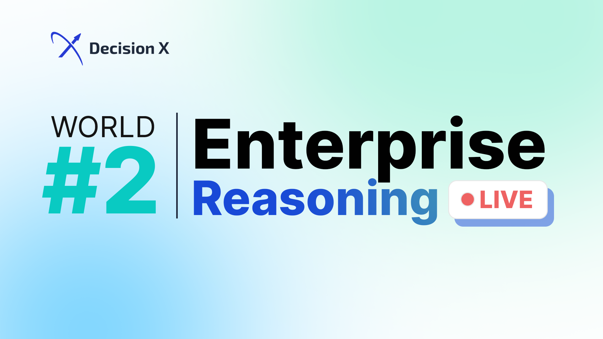 Enterprise Reasoning LIVE session banner, DecisionX
