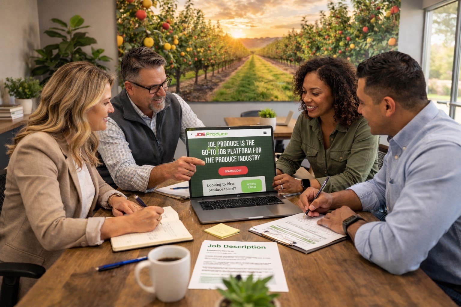 Produce hiring teams collaborating