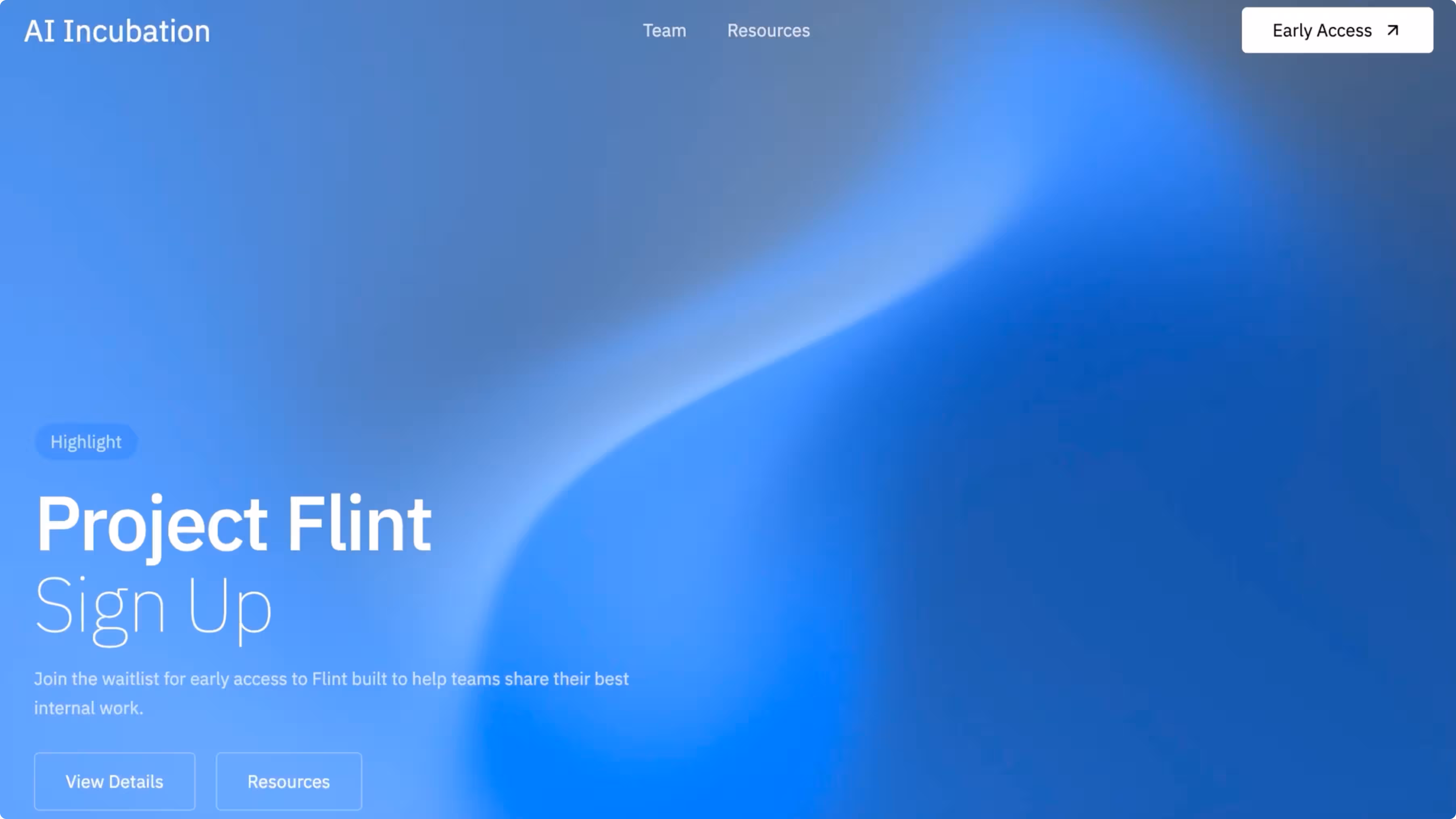 Flint product screen 1 of 3