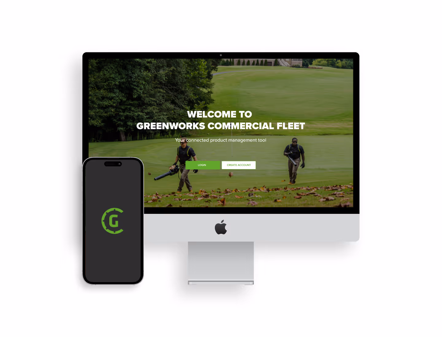 Cover image for Greenworks Commercial web and app project, displayed on the Work page