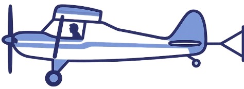 A banner tow airplane facing left.